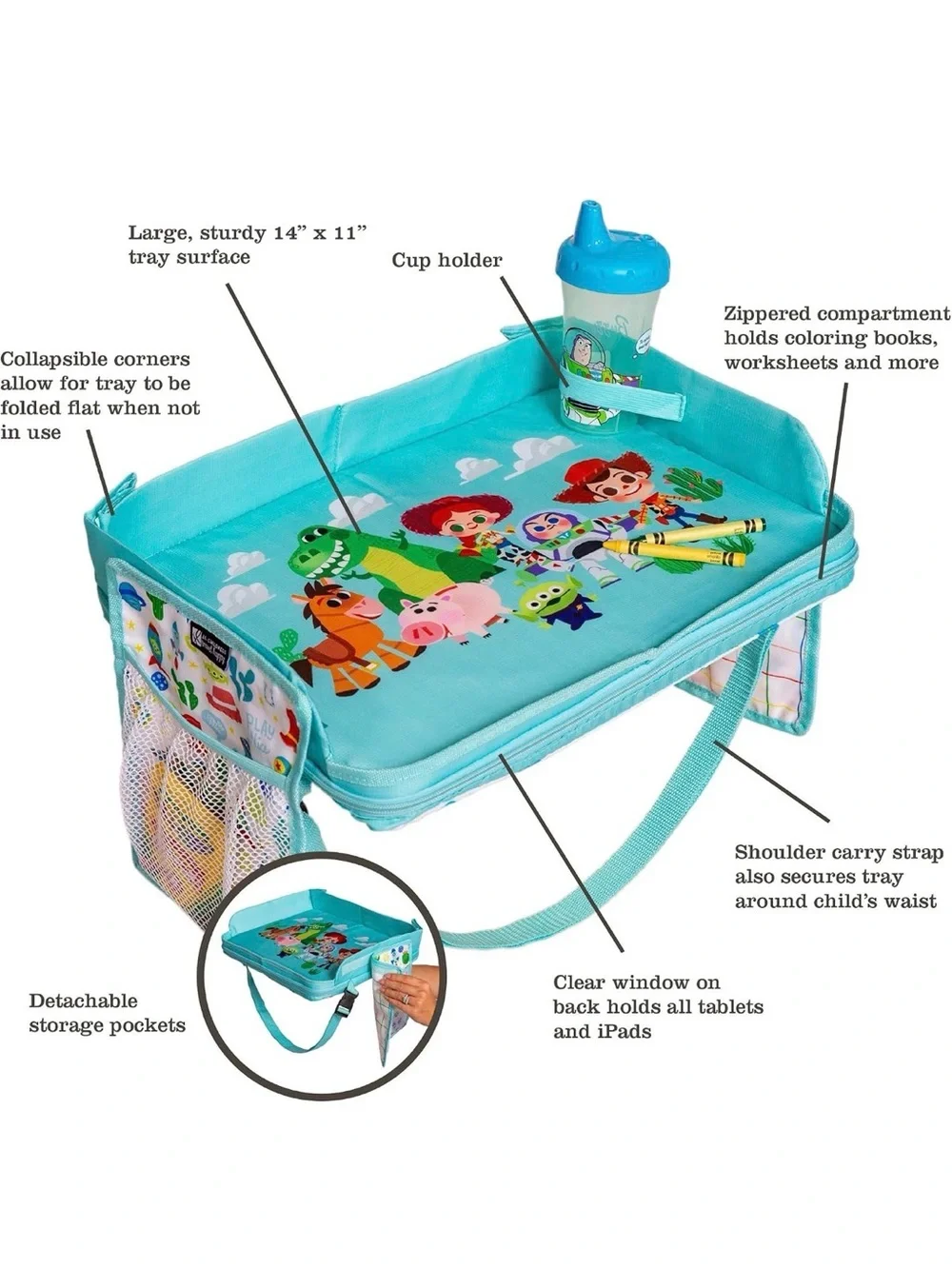 Kids Aqua Character Crossbody Bag - Toy Story Style